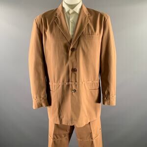 YOHJI YAMAMOTO Chest Size 50 Tan Cotton 40 33 Suit